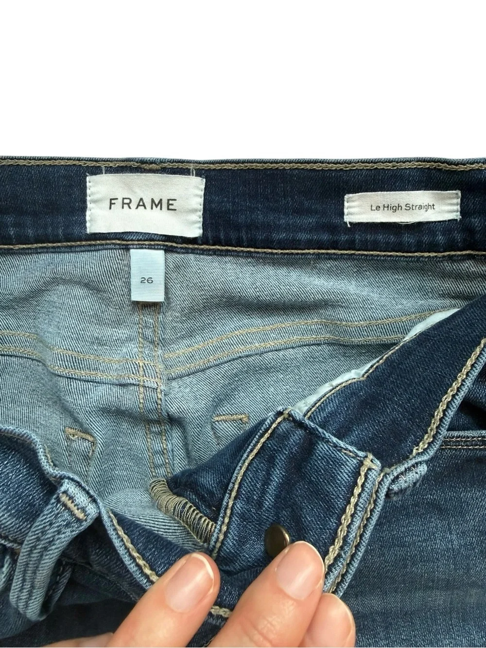Frame Denim Le High Straight Size 26 - Picture 2 of 3